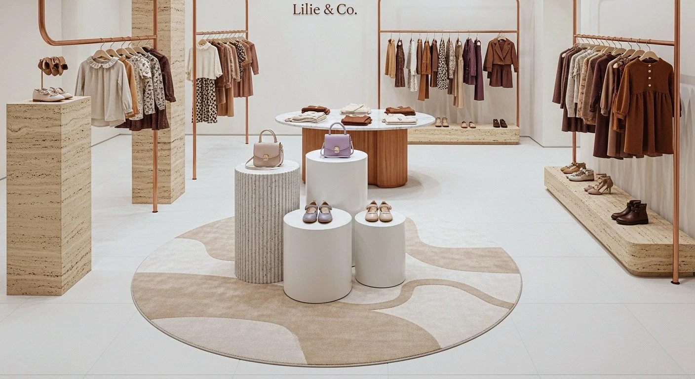 Lilie & Co was conceived as a curated kids' retail destination — a space where parents shop with confidence and children explore with wonder. Every detail of the brand and interior was crafted to balance playful charm with refined quality, creating a