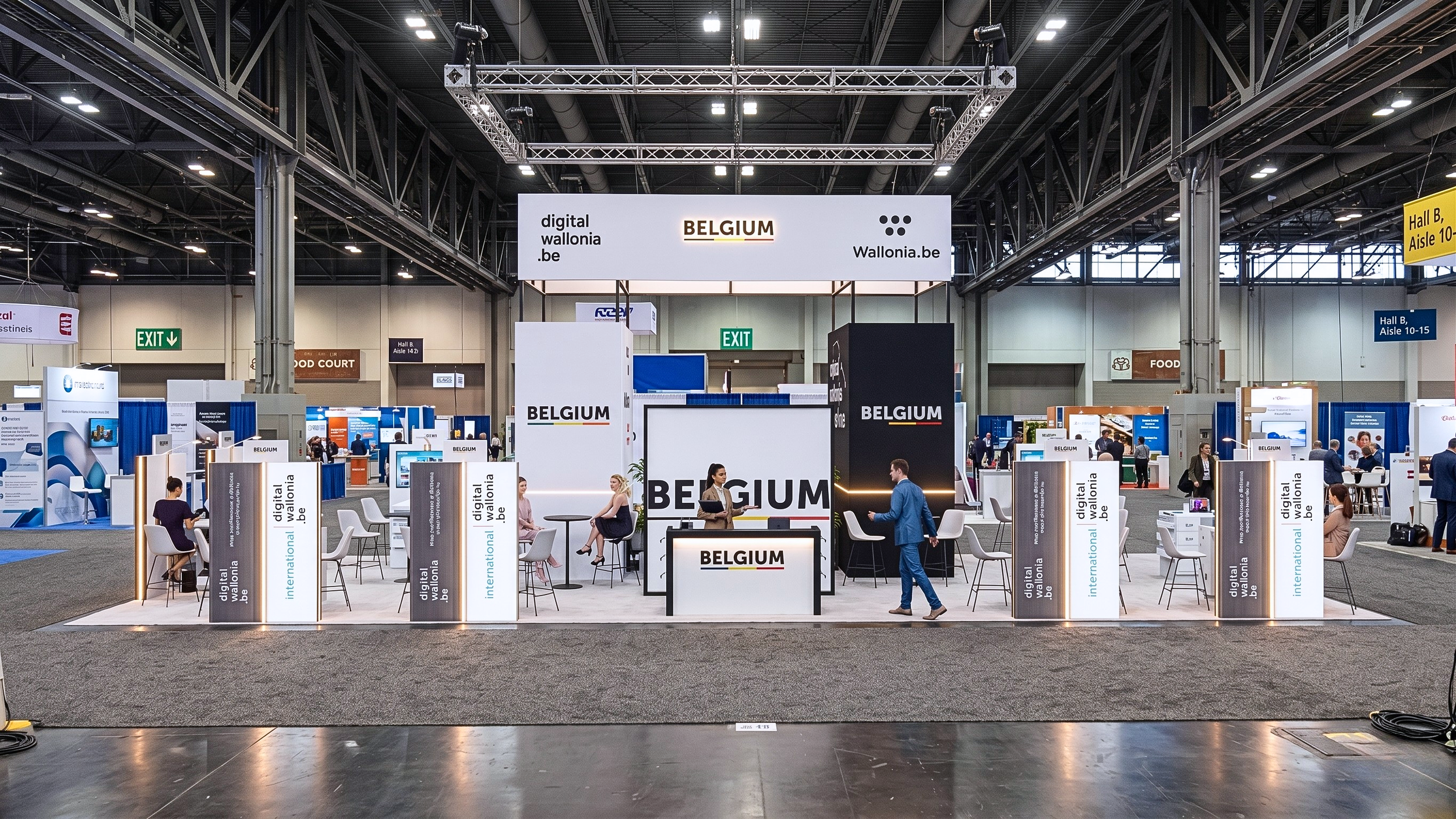 Custom booth designs for exhibitions, trade shows, and brand activations. From concept and 3D rendering to fabrication and on-site install — every booth built to make your brand the one people remember on the floor.
