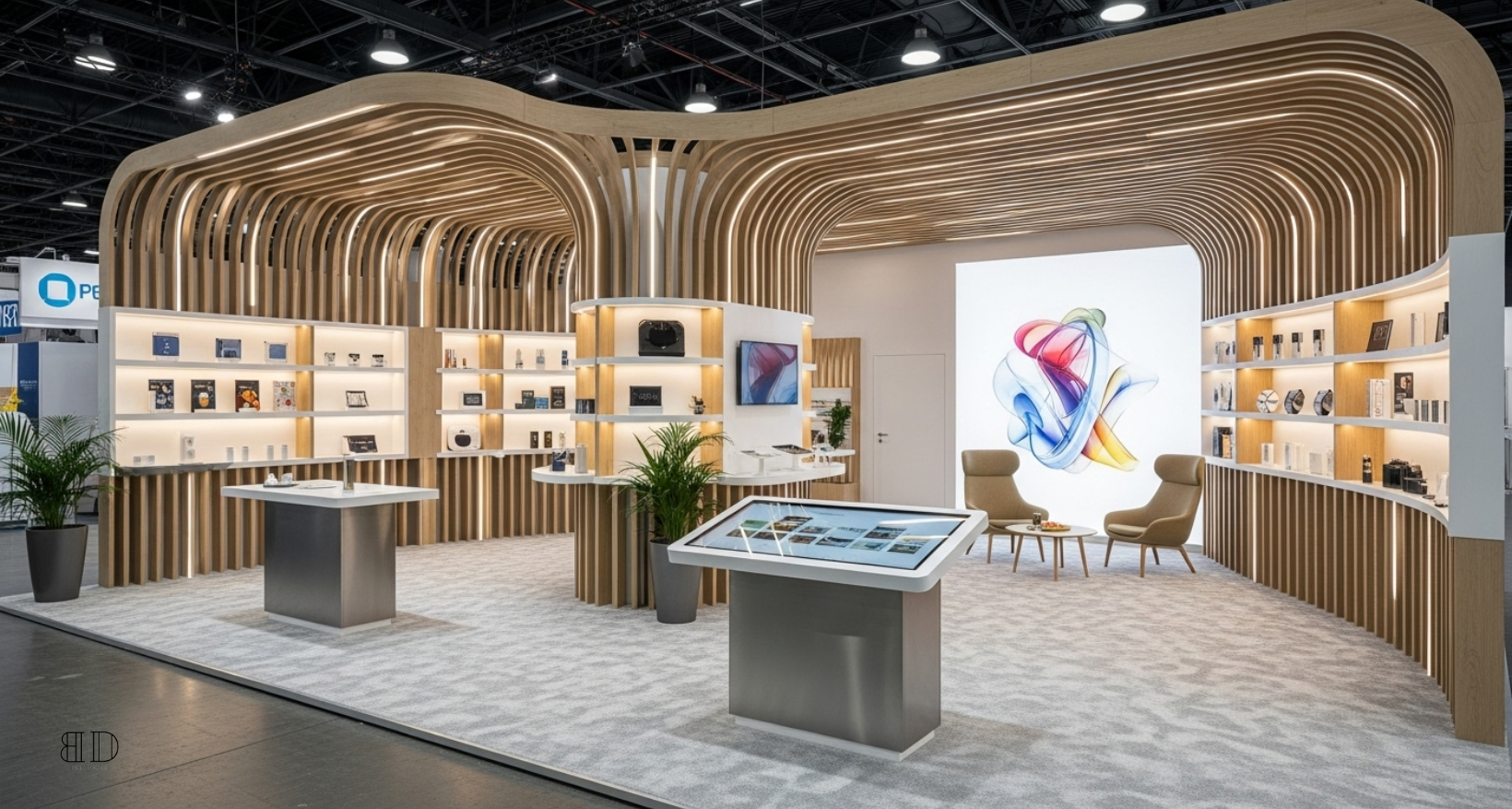 Custom booth designs for exhibitions, trade shows, and brand activations. From concept and 3D rendering to fabrication and on-site install — every booth built to make your brand the one people remember on the floor.