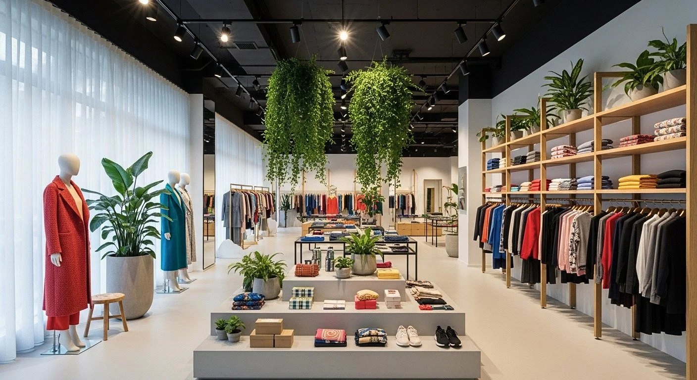 We developed the complete brand and interior experience from the ground up. The visual identity, the logo, the typography system, and the spatial concept were all crafted under one unified direction: build a women's boutique that feels less like a st