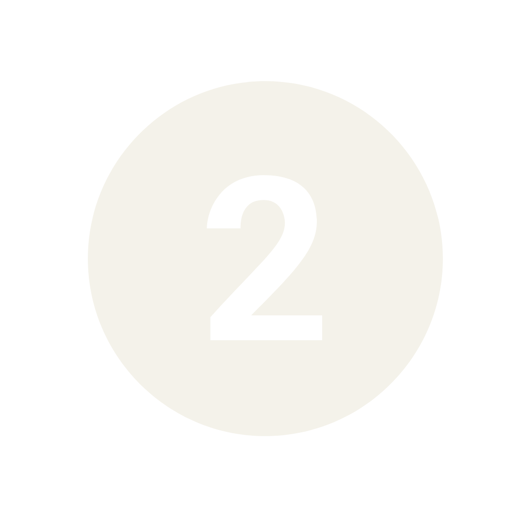 Black circle with a white circle inside displaying the number 2 in black.