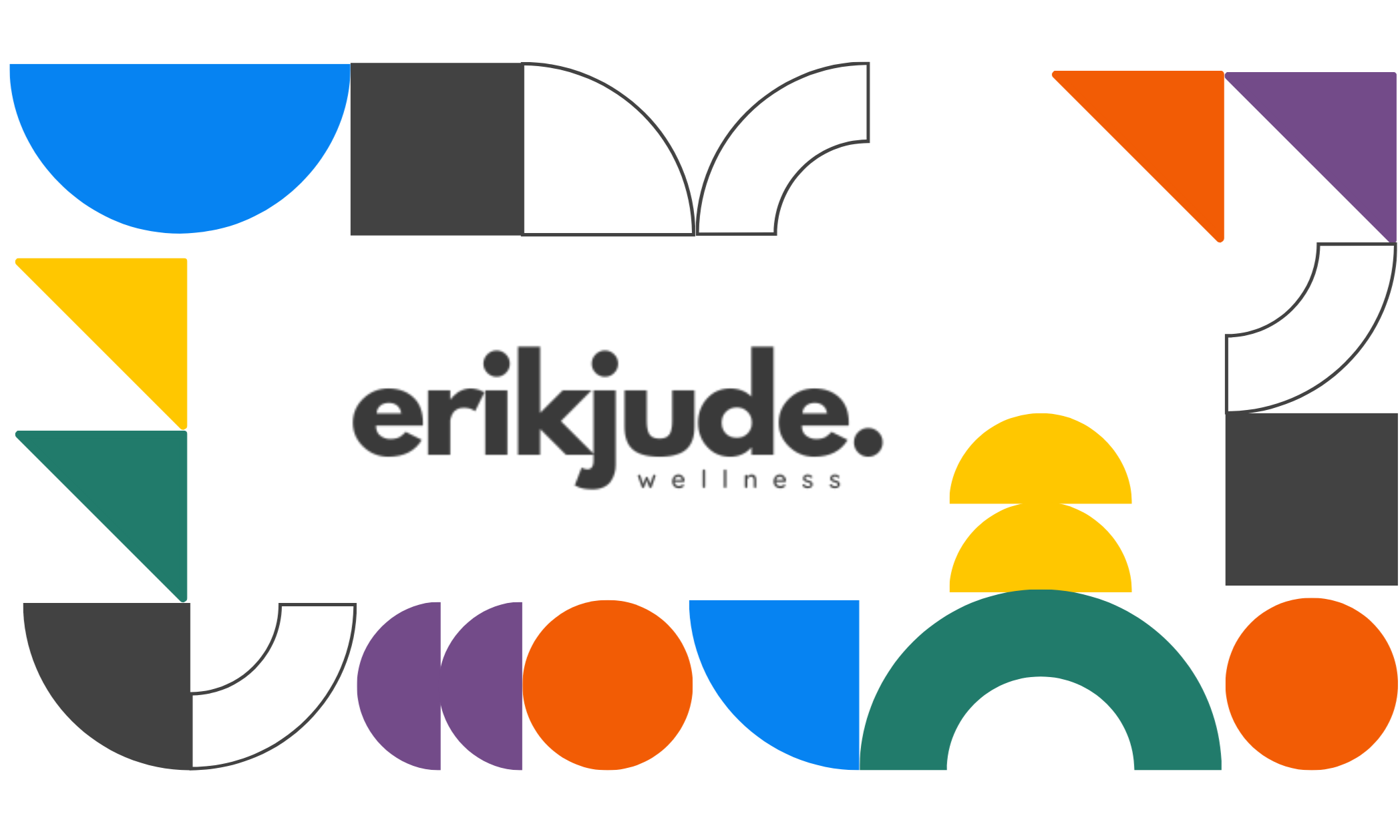 Colorful mid-century image with logo and text