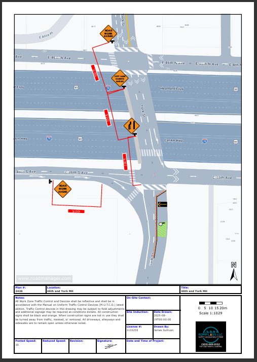 Traffic Control Plan Colorado, Denver, TCP
