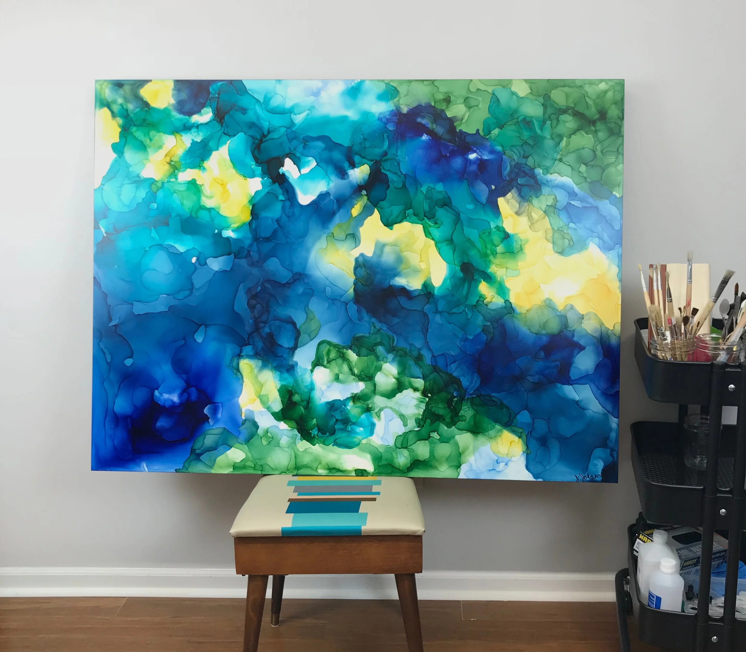 Client Commission - 36 x 48 ink on claybord