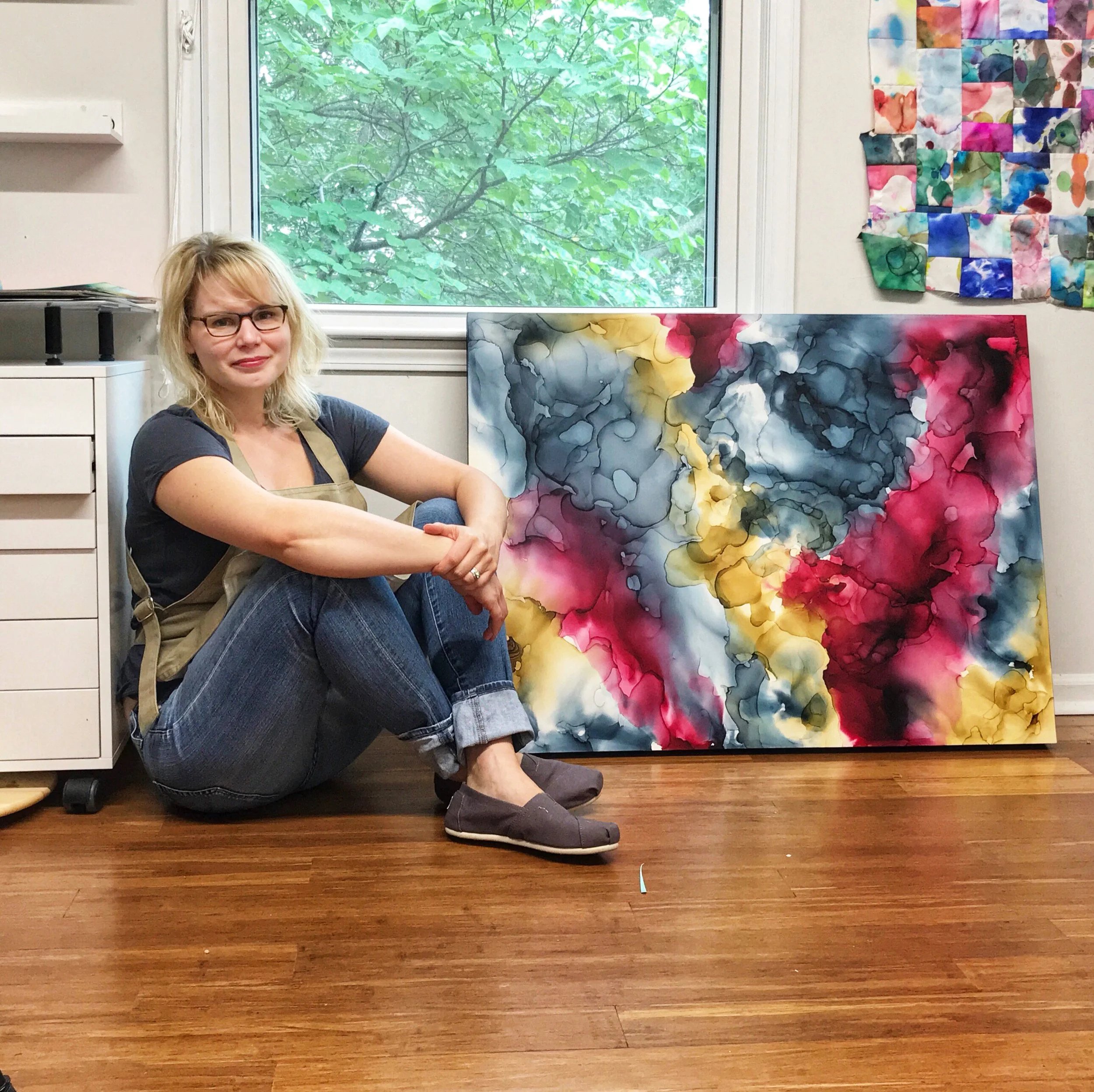 Client Commission - 24 x 36 ink and resin on claybord