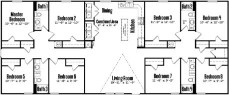 Workforce Housing 8 Bed 4 Bath