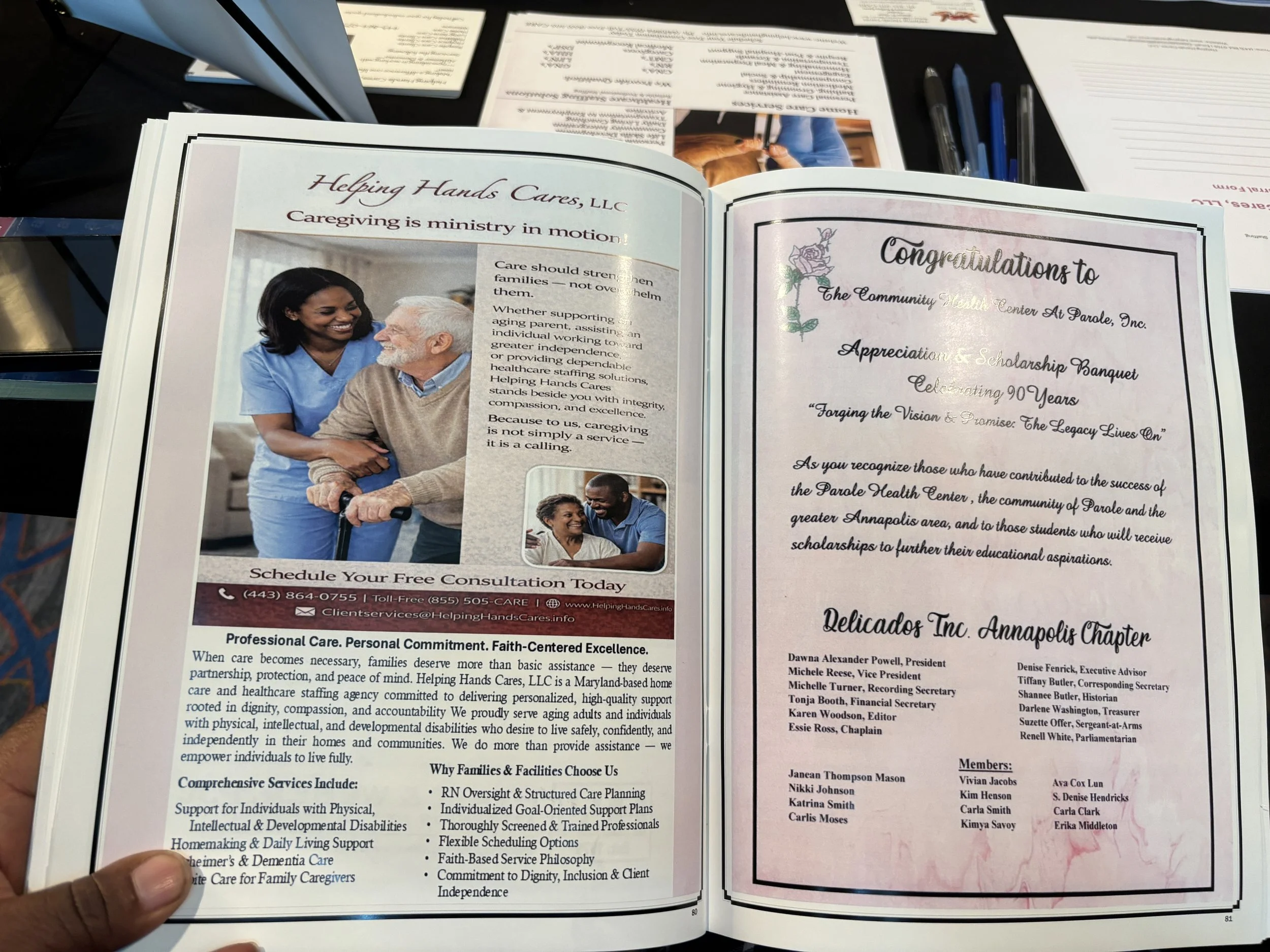 Our ad in the resource guide for Celebrating 90 Years of Service.