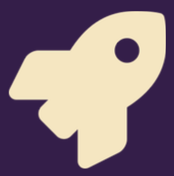 Simplified whale cartoon icon in beige on dark background