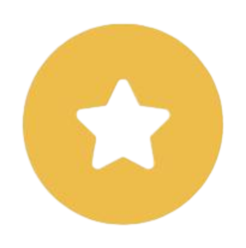 Gold medal with a star-shaped cutout in the center.