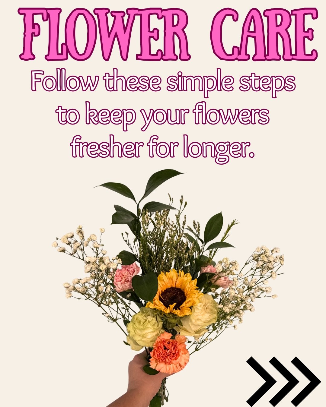 💐Flower Care💐
While they won&rsquo;t last forever, there are steps you can take so they last longer!

Thanks @ellamackcreative for the last photo!