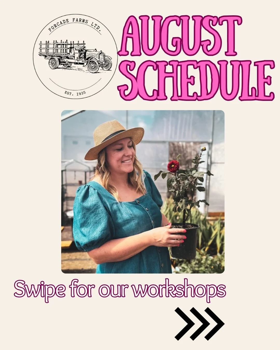 August is around the corner and we have 3 workshops available! 

Tickets available on our website!