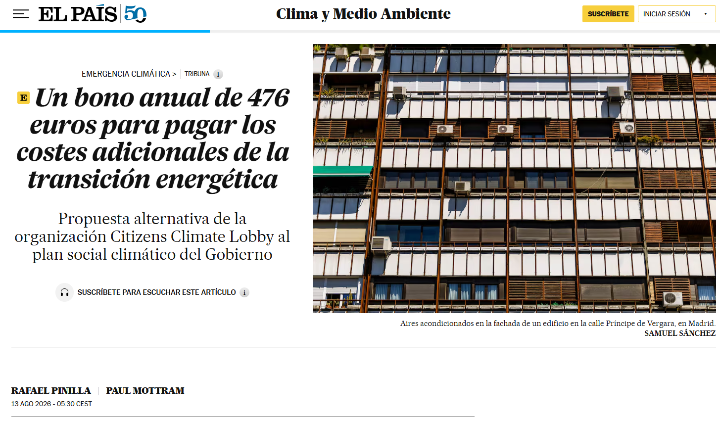 An annual €476 credit to cover the additional costs of the energy transition