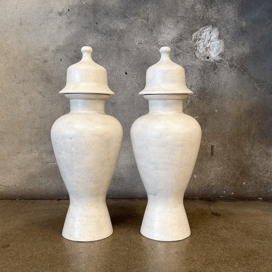 Set of Two (2) Speckled Ginger Jars