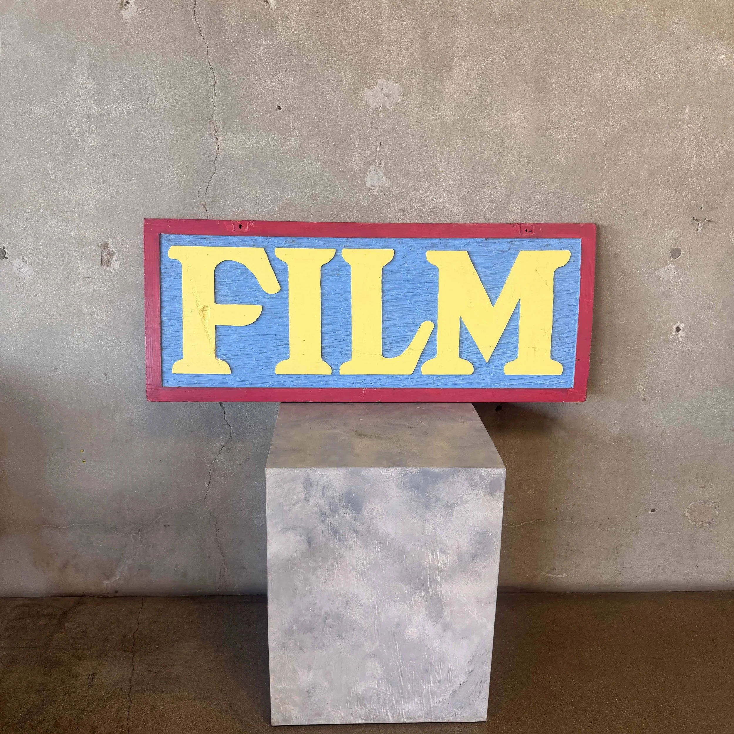 “Film” Vintage Wood Double-Sided Sign