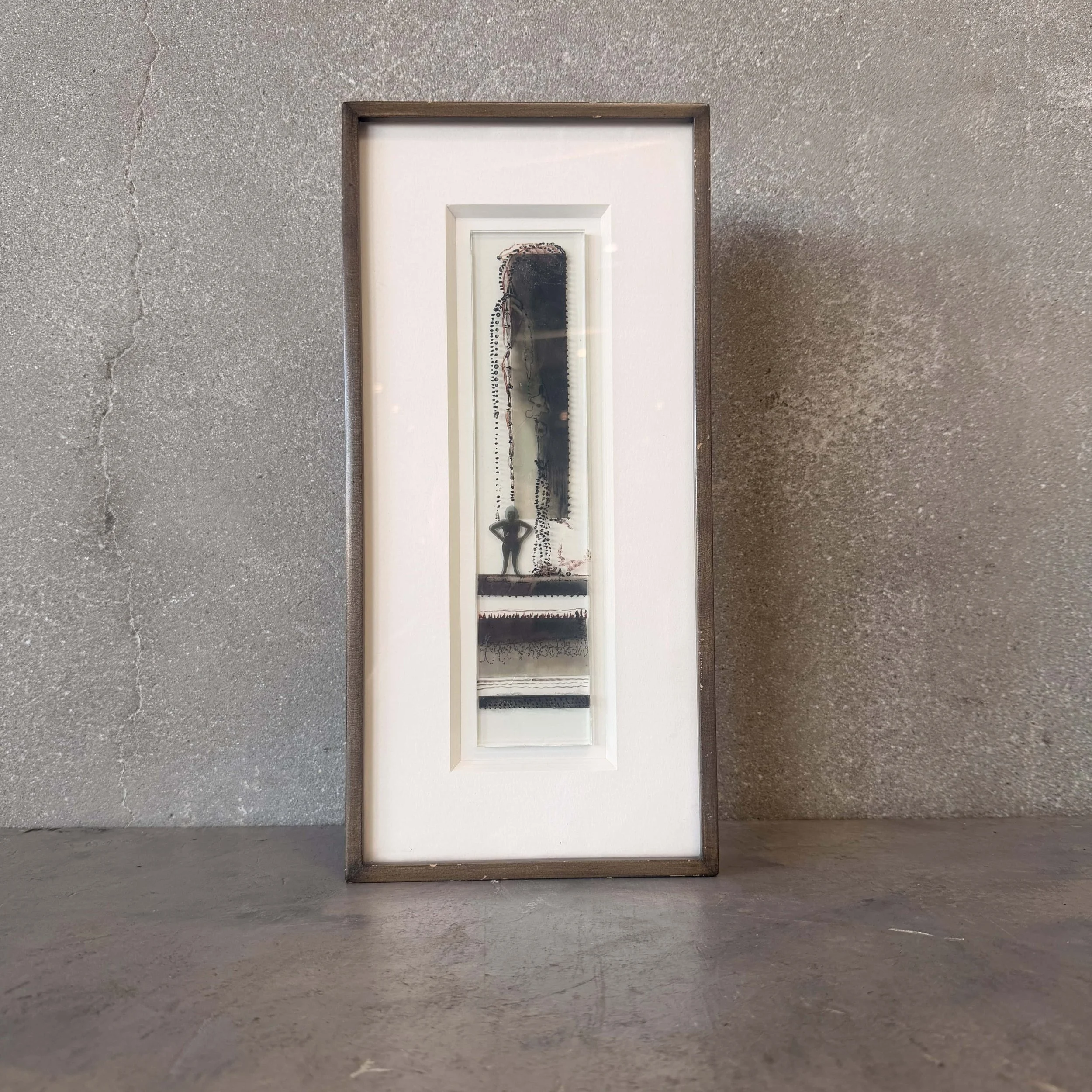 Lillian Abel "Ceremony" Mix Media on Glass