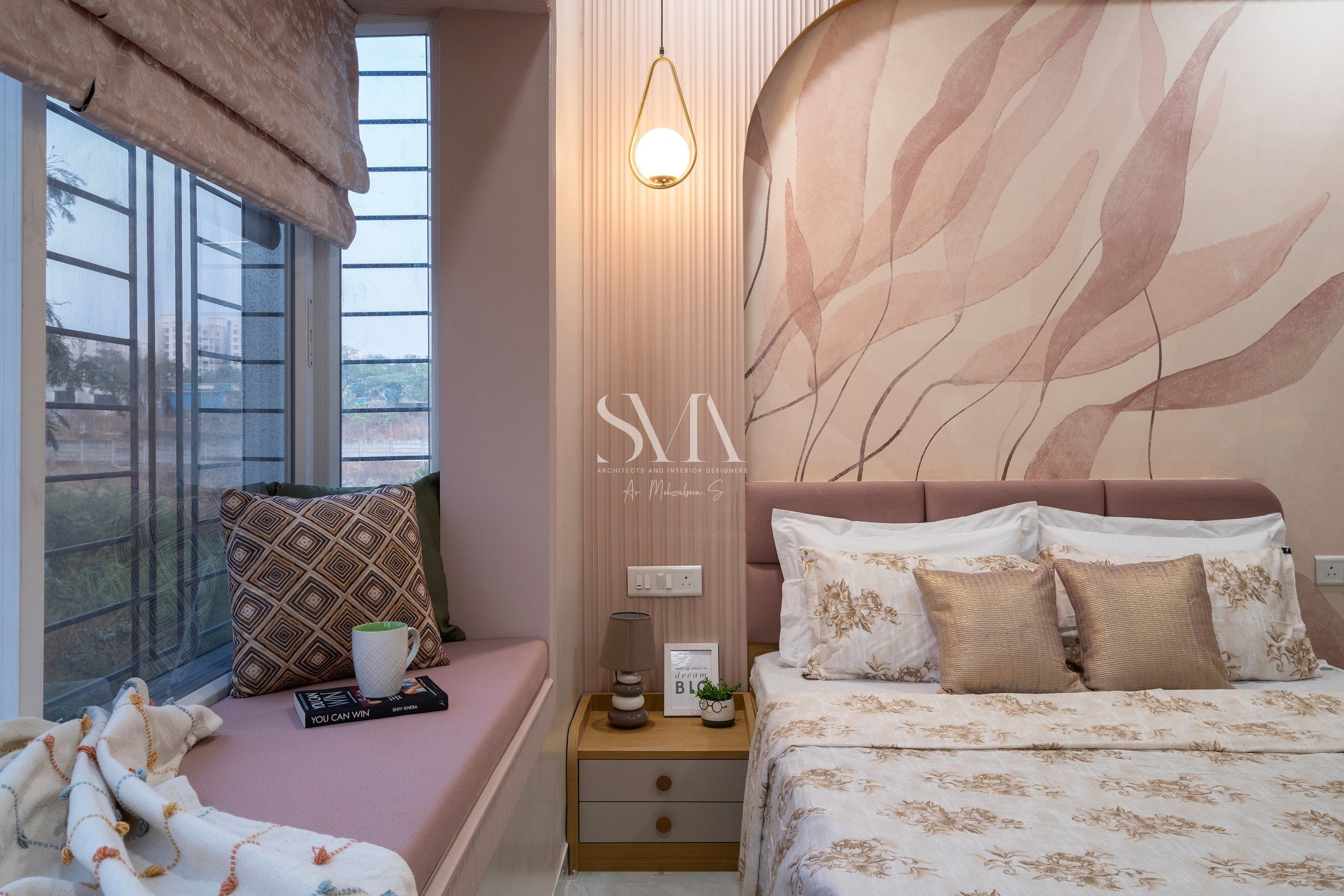 Your personal escape, reimagined. 🌿 At SMA Architects, we go beyond designing just 'rooms' &ndash; we craft personalized retreats that reflect your unique style and needs. This serene bedroom is a testament to that philosophy, blending architectural