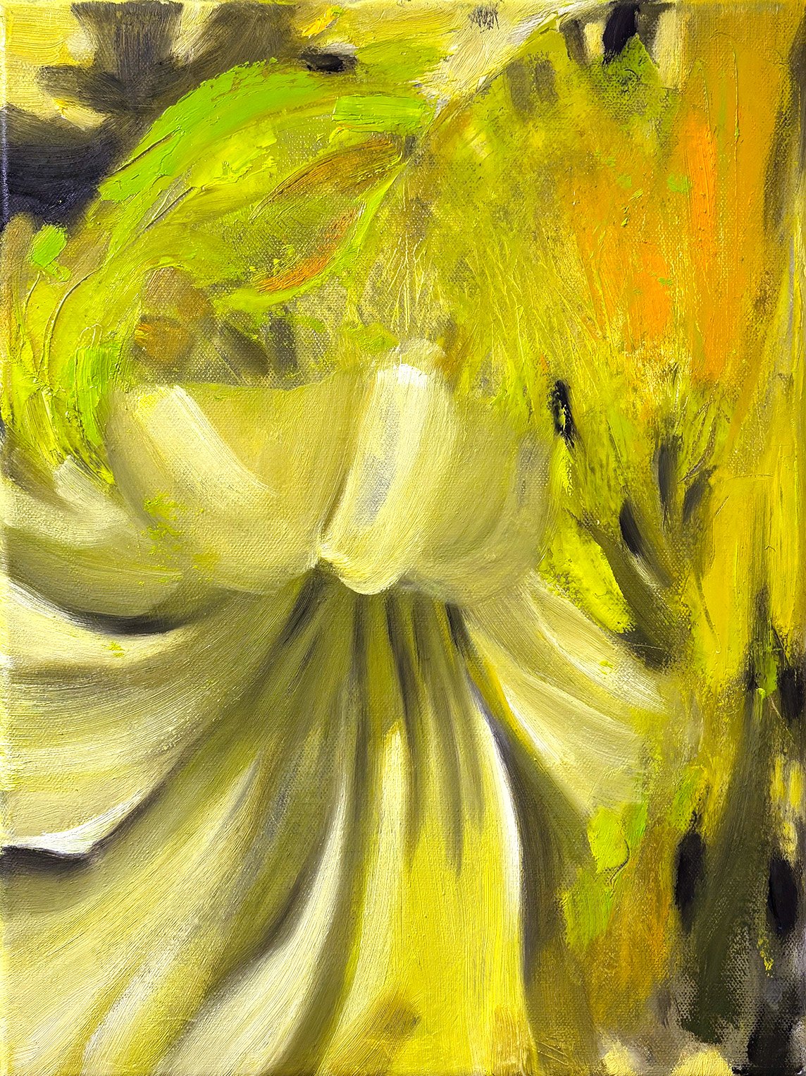 PoeTree_CS_un jardin en jaune_05, 2025, oil on canvas, 40 x 30 cm 