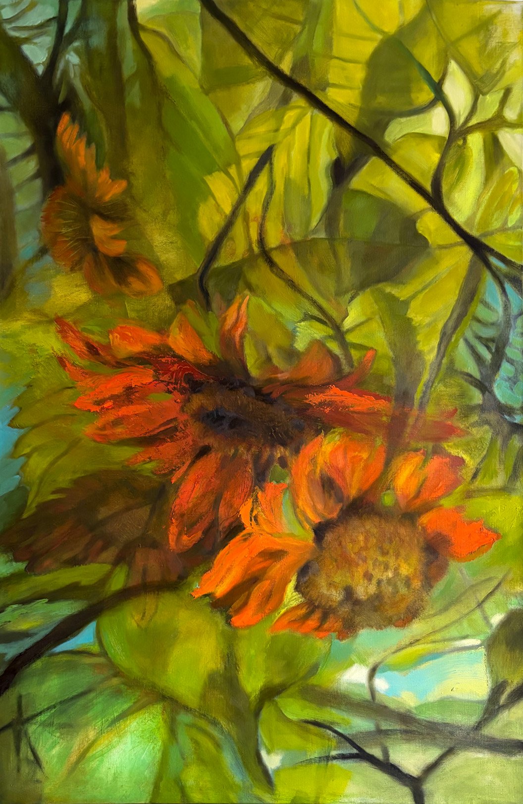 PoeTree_CS_Der Wald und seine Blumen, oil on canvas, 155 x 100 cm © CS 2025