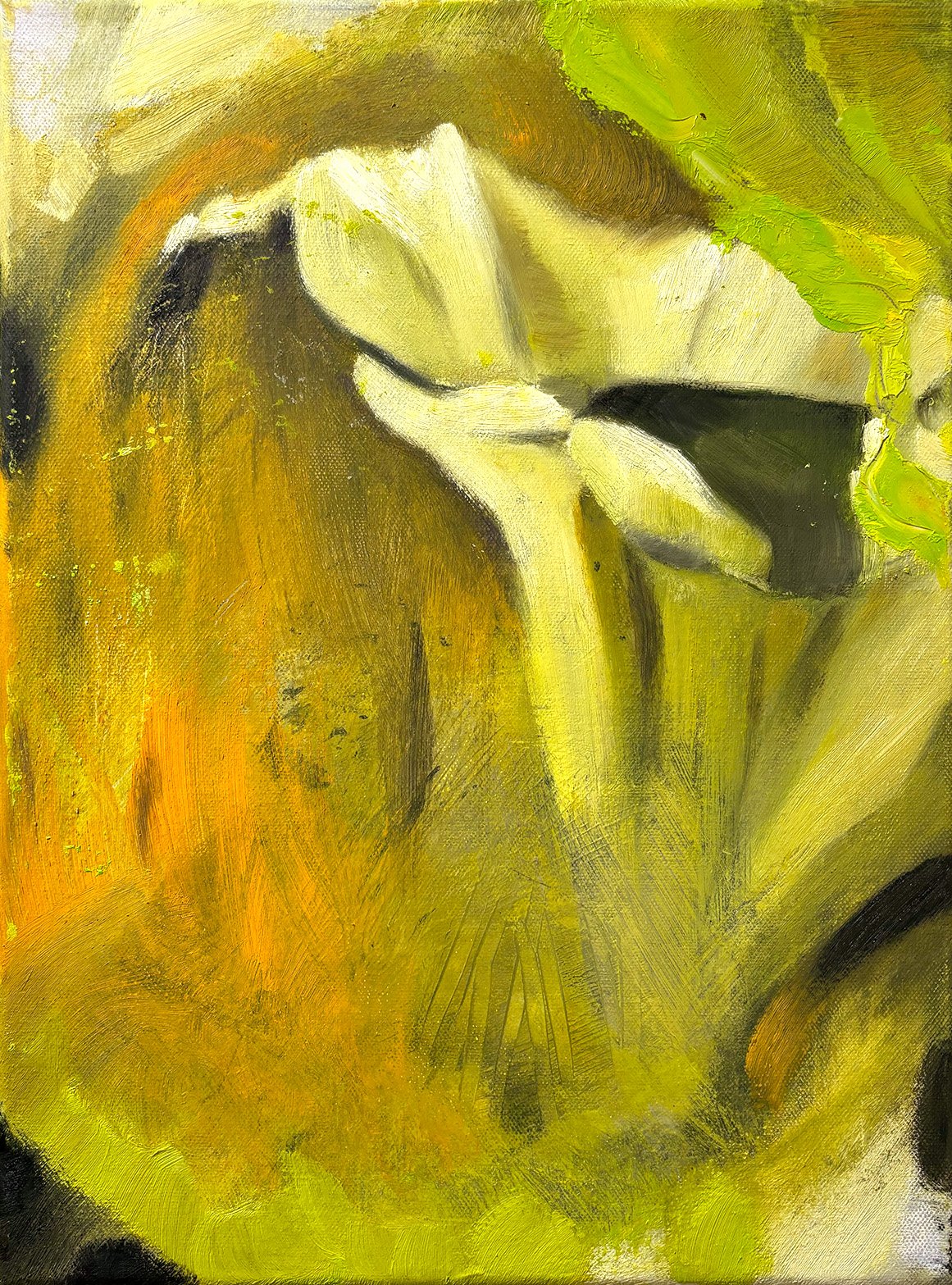 PoeTree_CS_un jardin en jaune_04, 2025, oil on canvas, 40 x 30 cm 