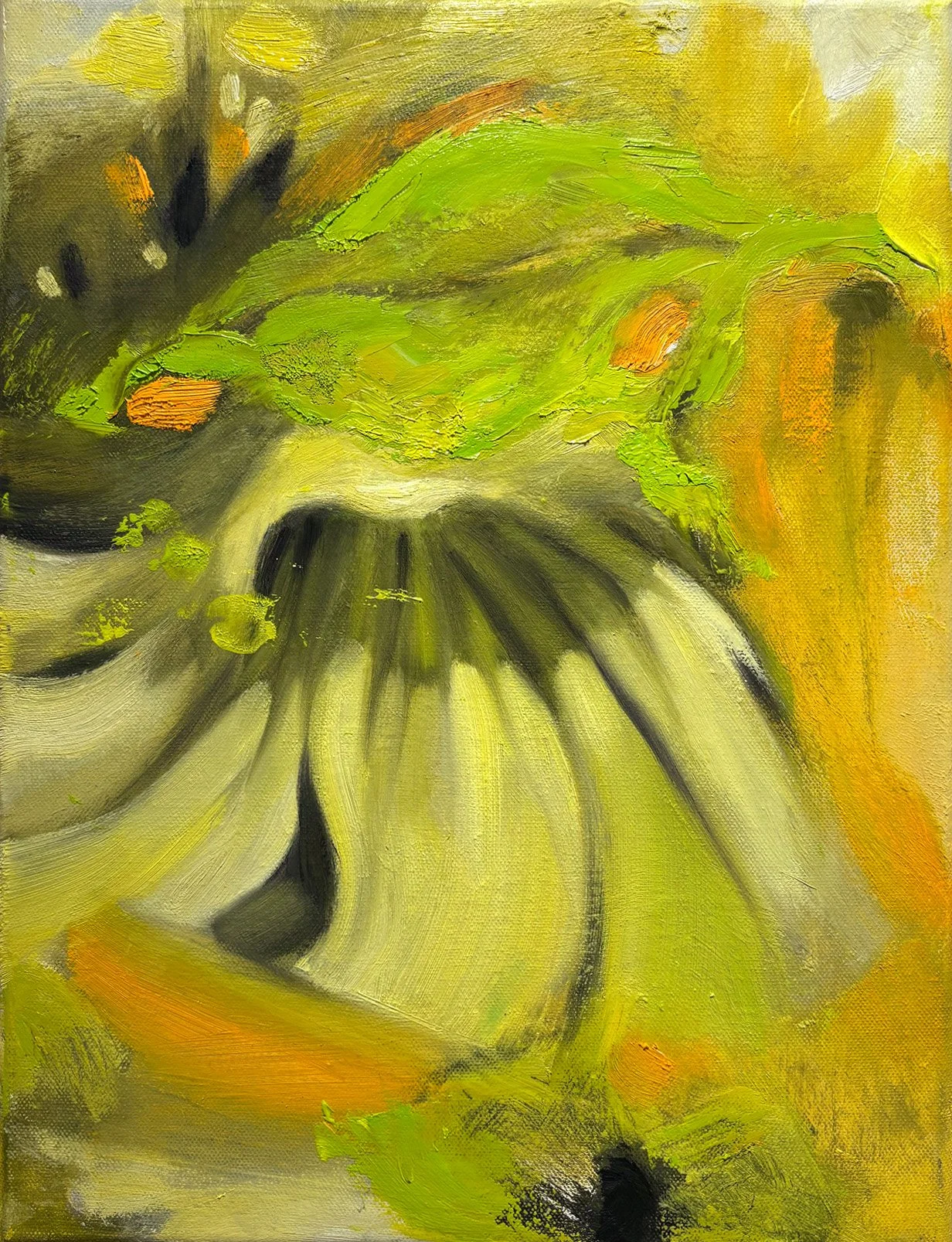 PoeTree_CS_un jardin en jaune_01, 2025, oil on canvas, 40 x 30 cm 