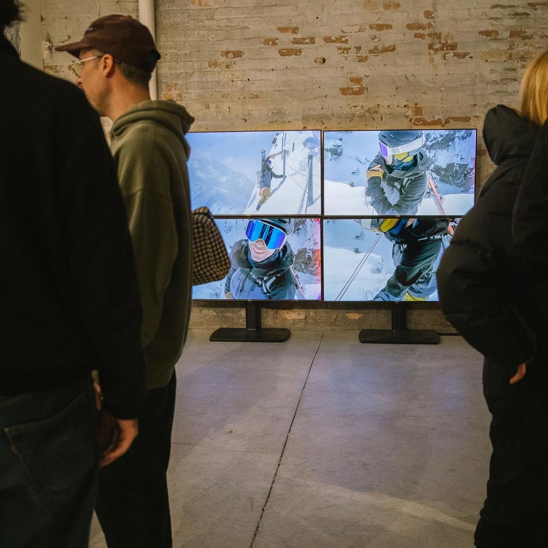 photography of mountain hardwear brand exhibition at brighton evo ski shop