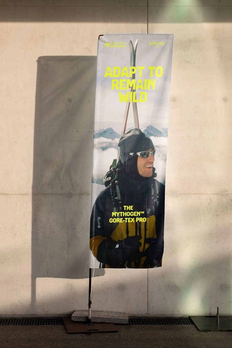 marketing banner promoting mountain hardwear ski event