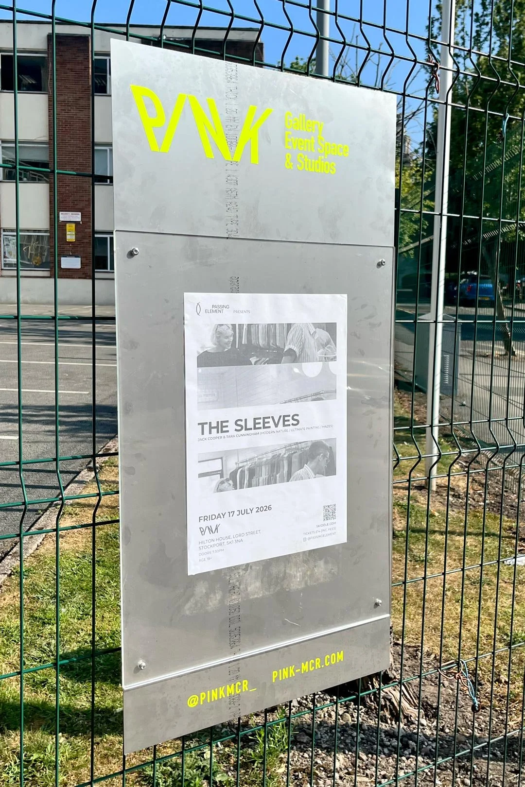 photo of an external sign for contemporary gallery