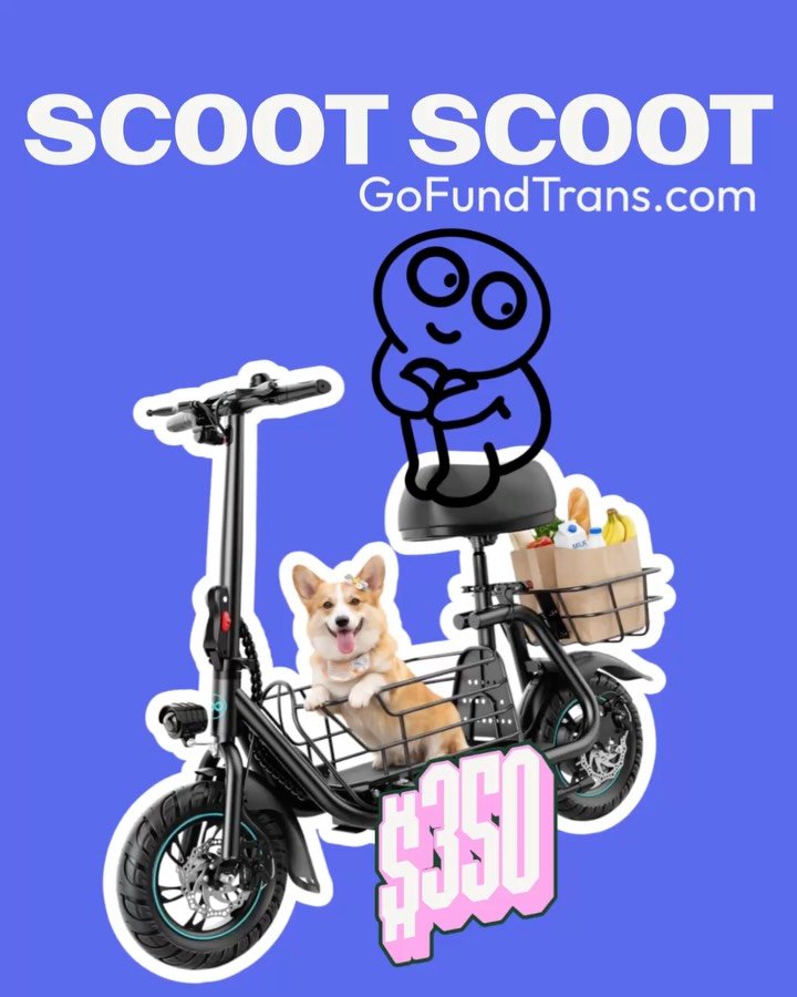 Meet Ryan! He can&rsquo;t drive or take the bus, so an electric scooter isn&rsquo;t a nice-to-have. It&rsquo;s how he gets where he needs to go. In his words: &ldquo;This is my only feasible option.&rdquo;

He needs $350 to make it real.

Two ways to