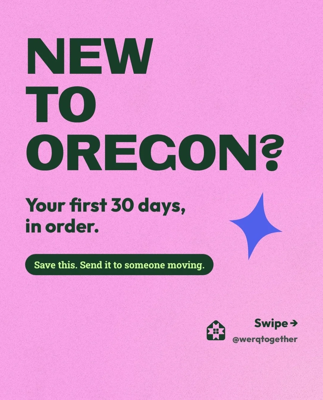 New to Oregon? Bb, welcome.

This is the list our relocation navigators walk people through every week. Save it, send it to the QT you met on that one Discord server. 

✅ Week 1: OHP + SNAP (one application) and a Hop card
✅ Week 2: switch your licen