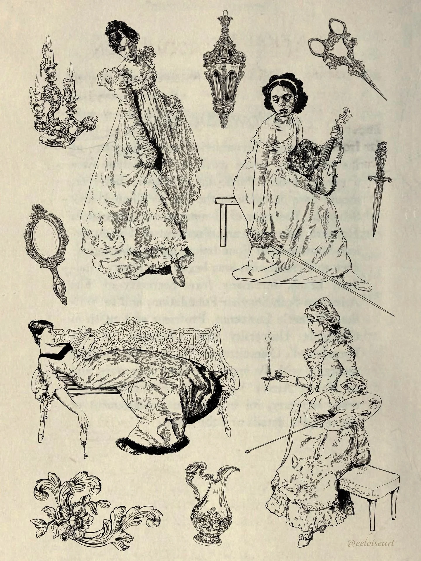 📖~ repeatable flash designs ~ 📖

✨Pricing Guide✨ discounted flash rates for April &amp; May

$200-300 for objects/florals
$350-450 for portraits

finnnnally got around to actually posting this long overdue gothic storybook sheet (thank you to those