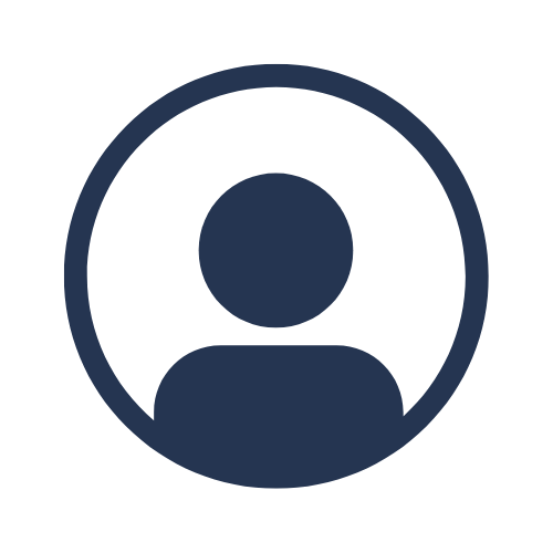 Ein graues Benutzer-Icon mit einer Personensilhouette innerhalb eines Kreises auf schwarzem Hintergrund.