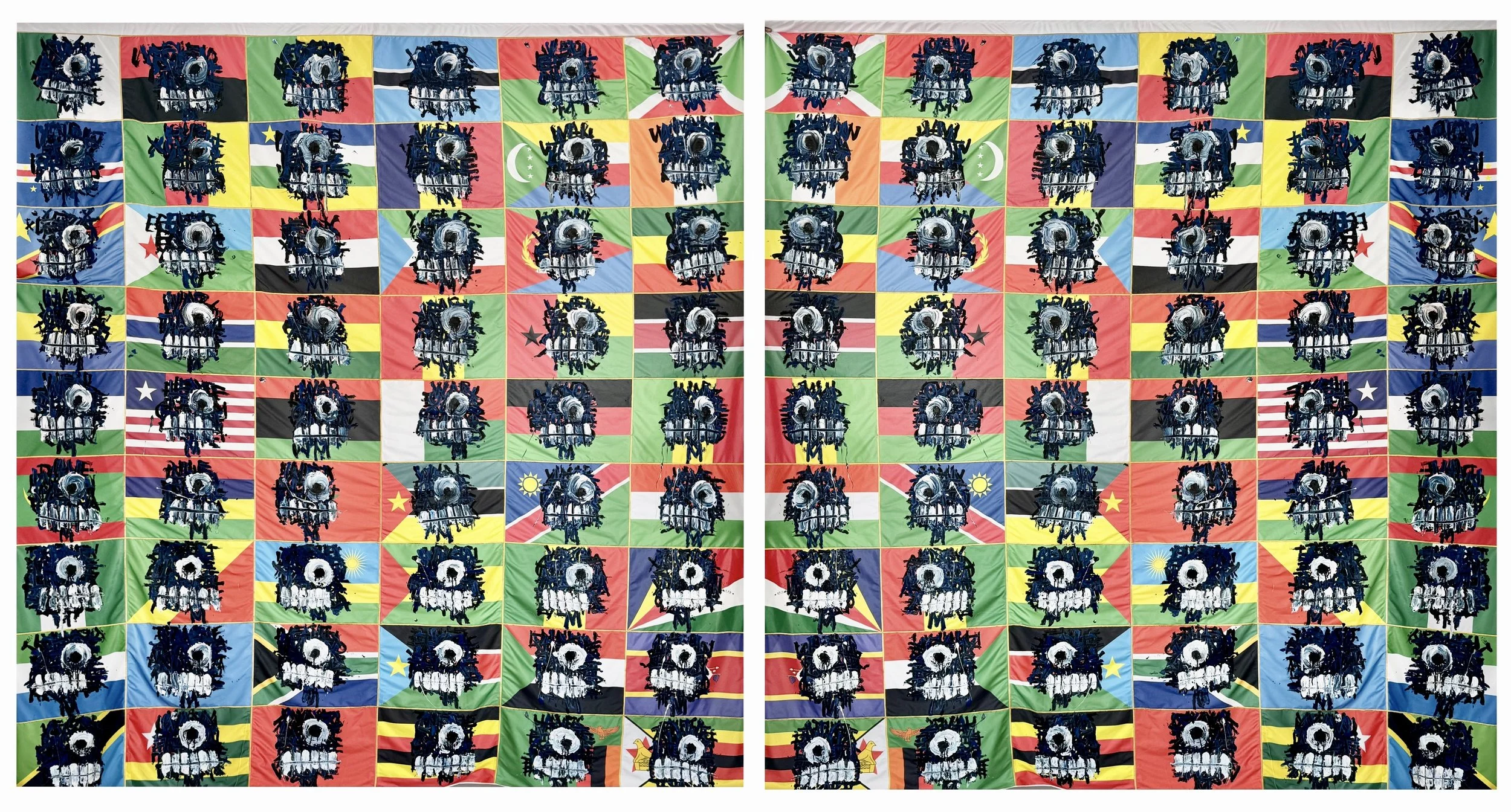 1 54 - AFRICAN MAPS, 2025. Installation - 270x270x10cm (each).