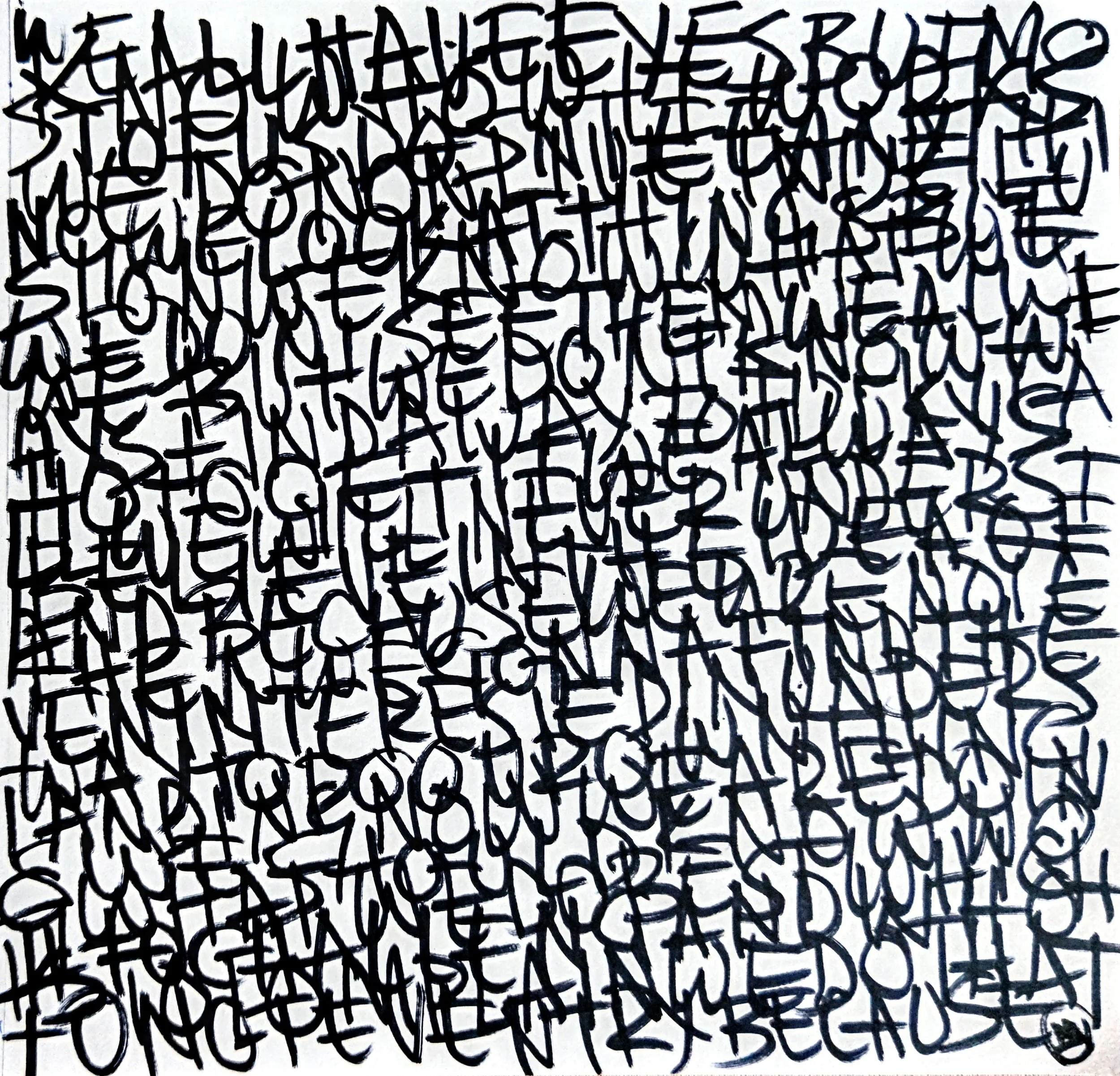 SEPTEMBER 11th, 2024. Acrylic marker on paper - 30x30cm