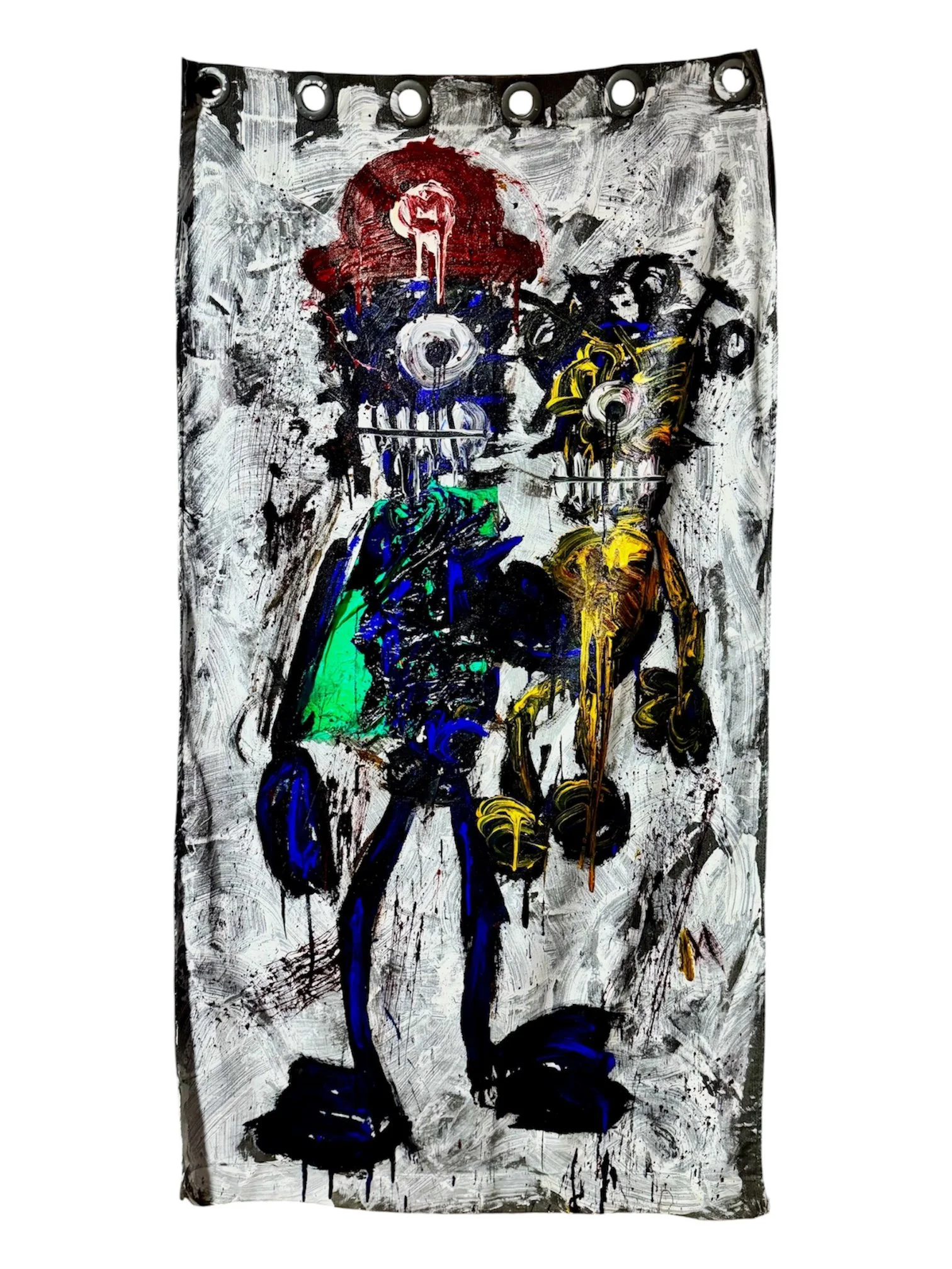 FAMILY WITHOUT MOTHER, 2026. Mixed Media on Fabric - 220x140cm