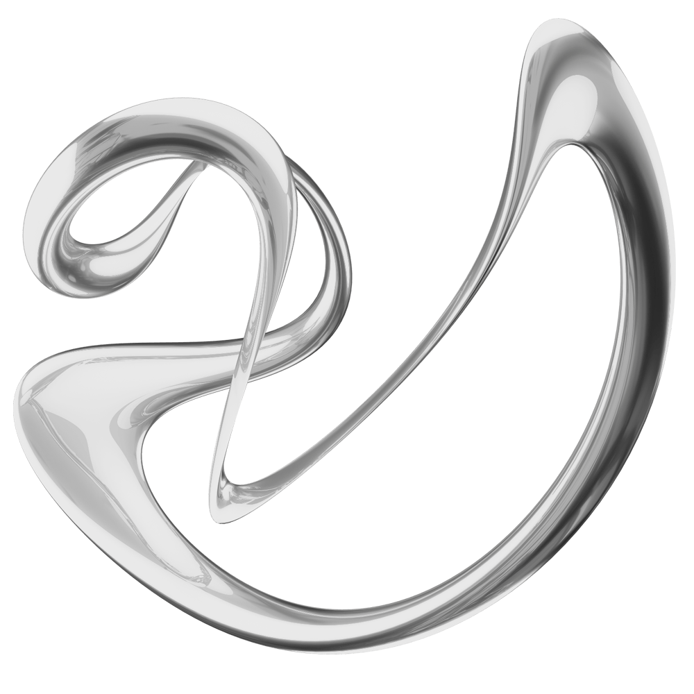 Abstrakte 3D Visualisierung einer organischen Form