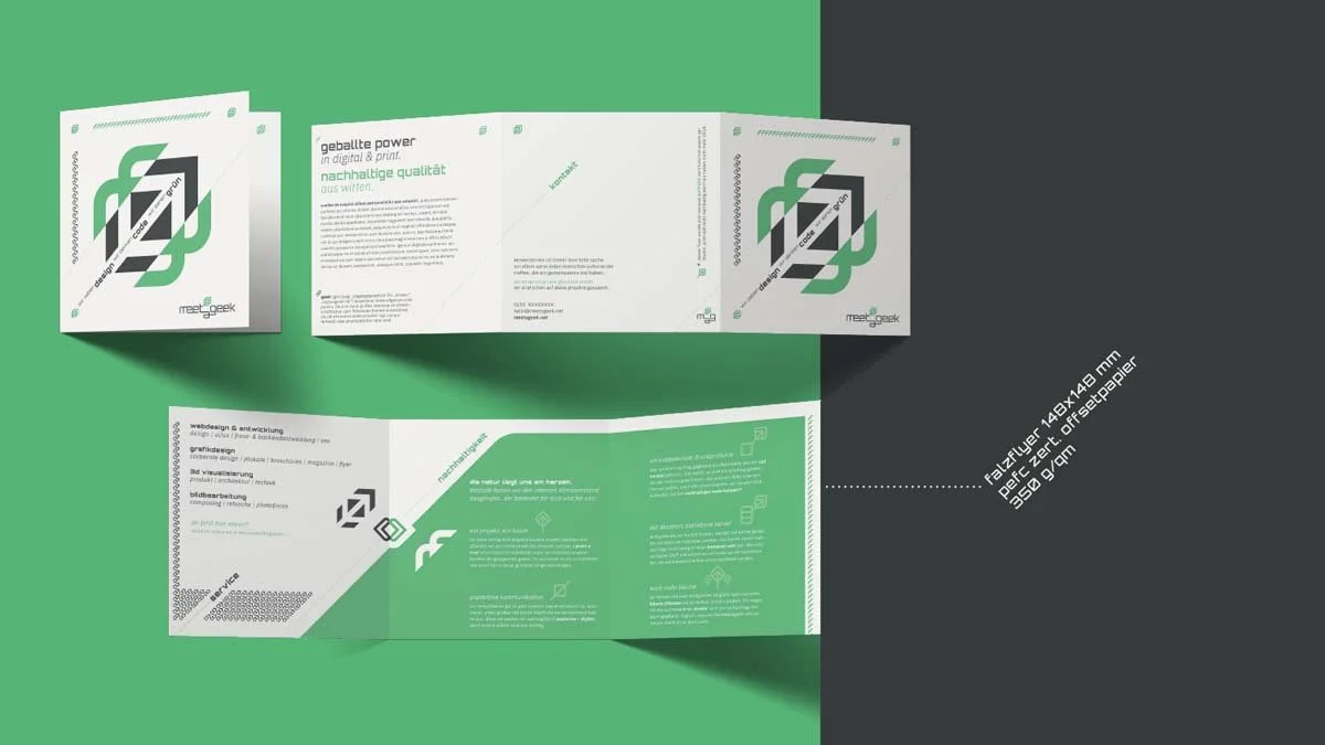 Detailansicht des Corporate Designs von meetageek.