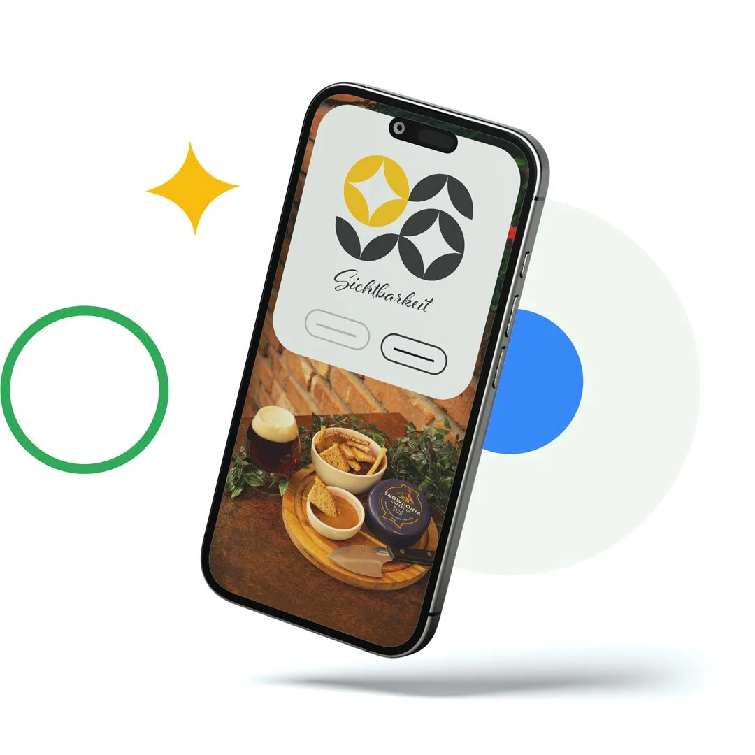 Bild eines Apple iPhones mit einem Foto eines Restaurant Tisches