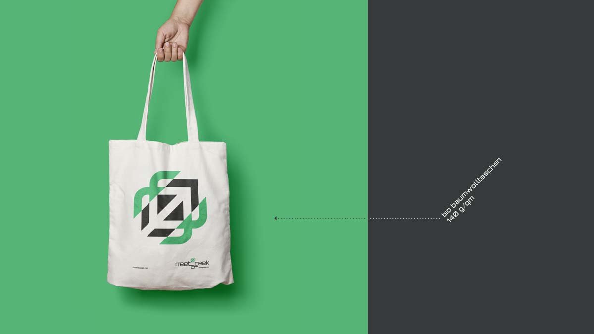 Detailansicht des Corporate Designs von meetageek.