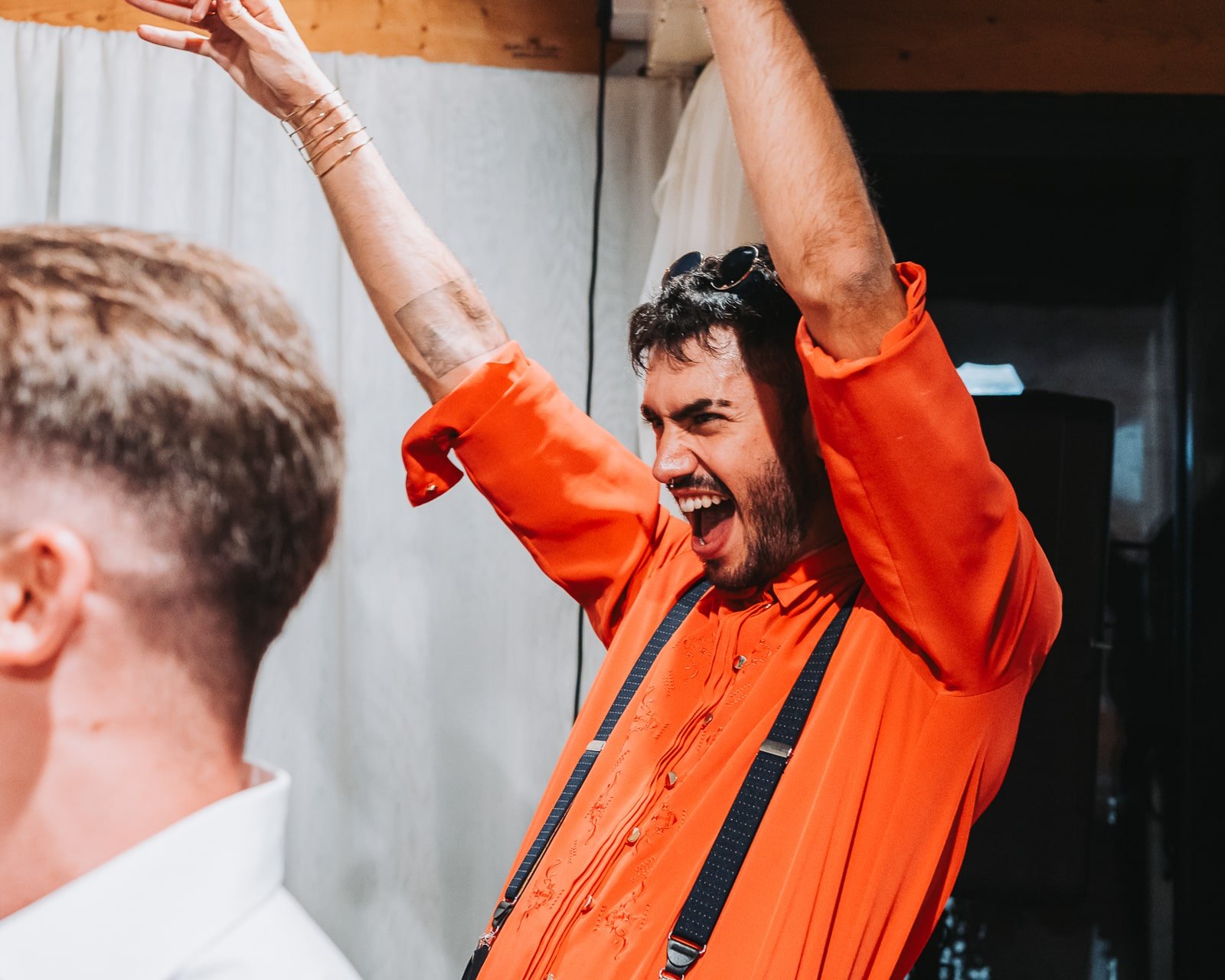 Wedding reception at ISIS Farmhouse, an informal Oxford wedding venue