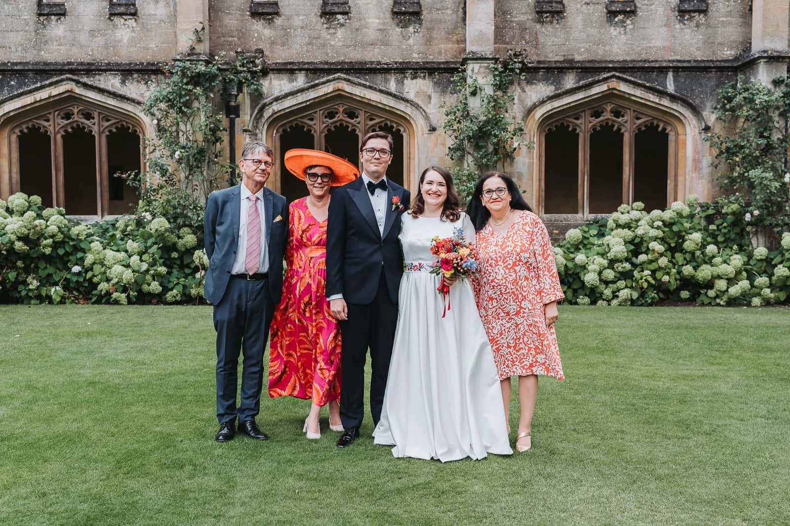 Wedding guest picture at Magdalen College Grounds captured by Oxfordshire Wedding Photographer