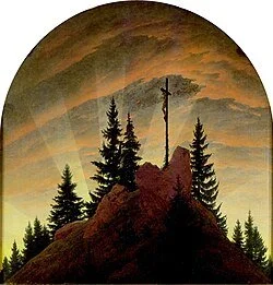 Cruz en las montañas o Tetschen Altar, Caspar david Friedrich, 1808.