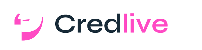 Credlive logo featuring pink and black text.
