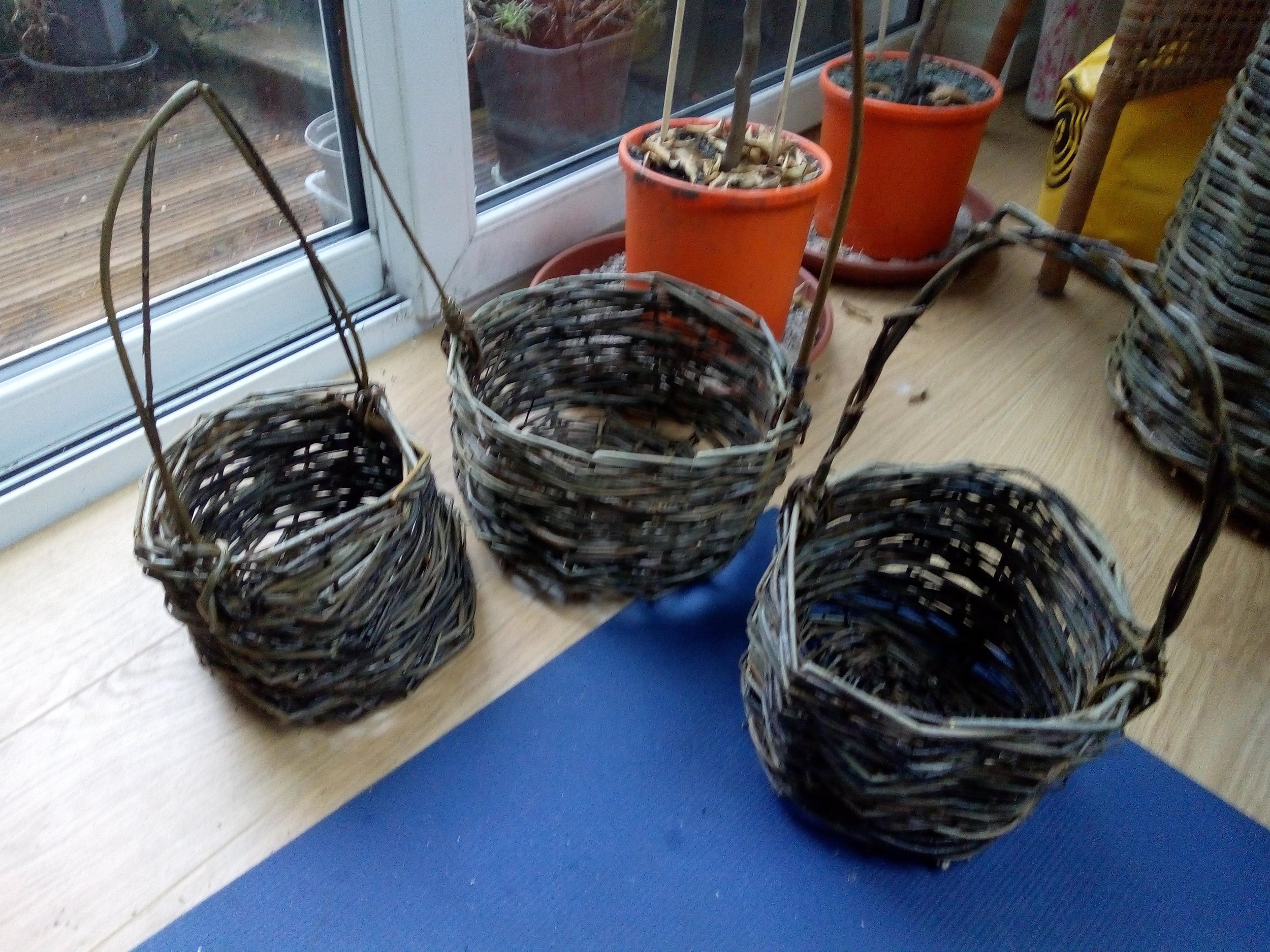 wicker willow foraging baskets made at willow weaving class in MorningsideEdinburgh