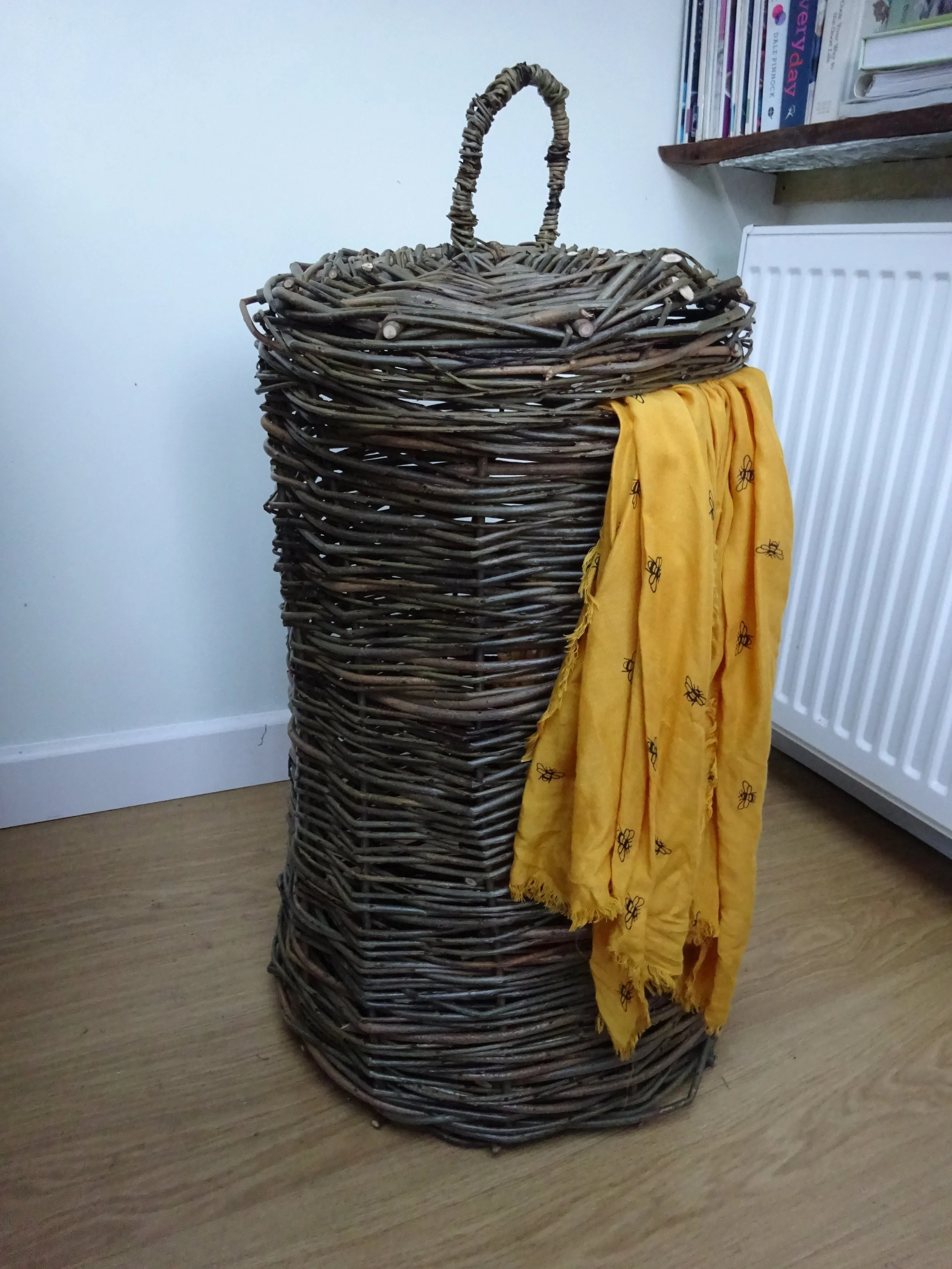 Item 9 Lined laundry basket with cotton calico lining £45