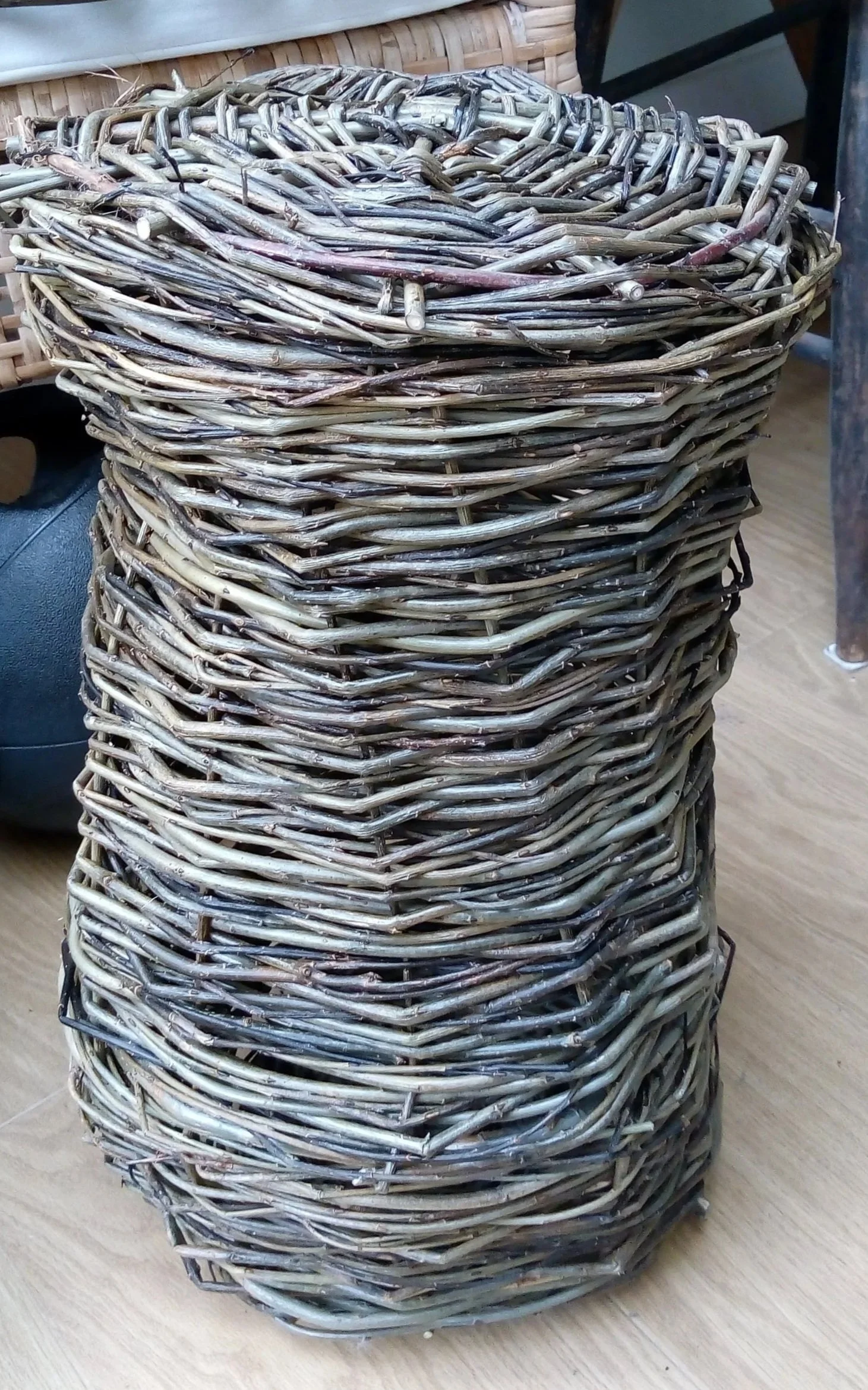 wicker willow baskets made at willow weaving class in MorningsideEdinburgh