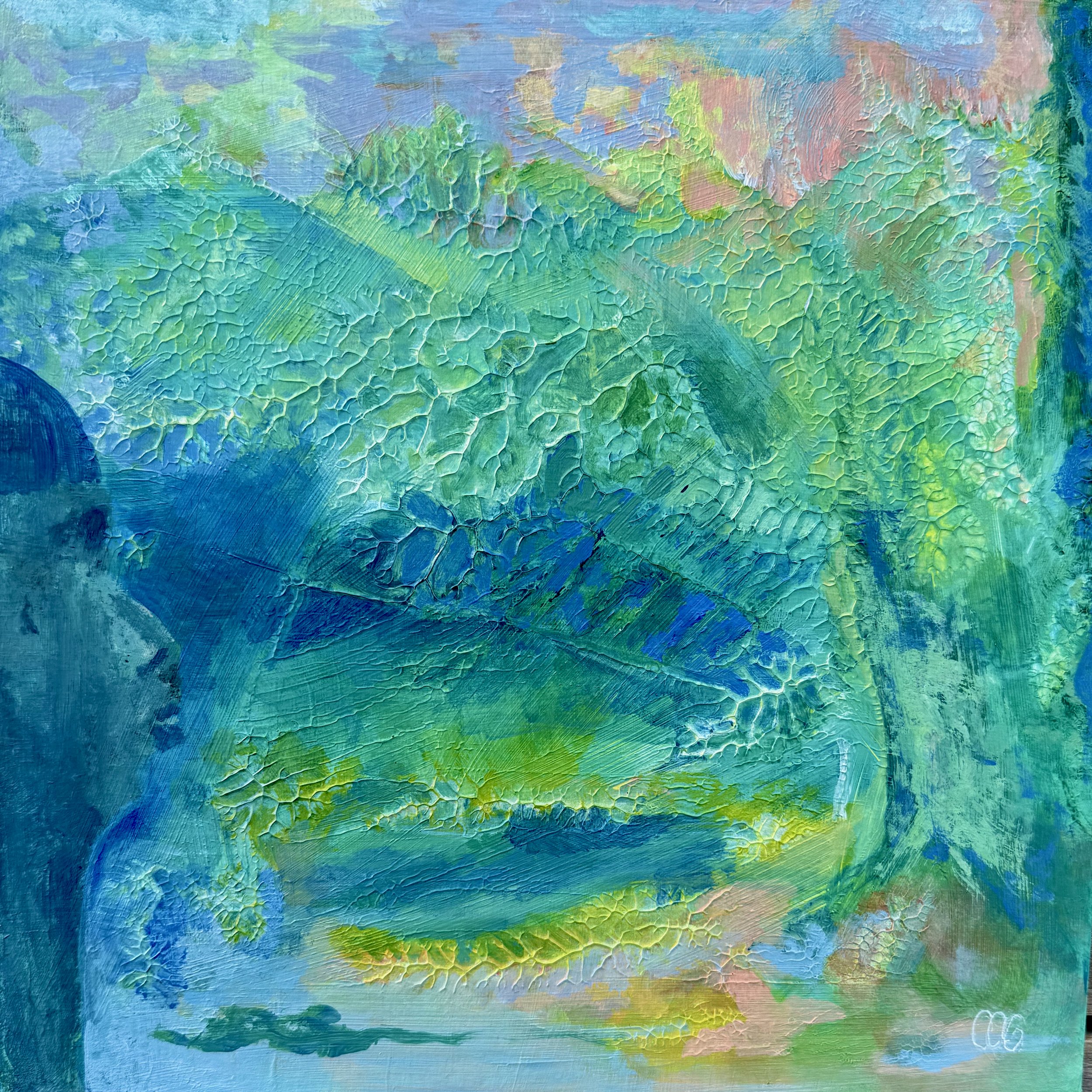 Vision (2025)
Acrylic on board | 30 x 30cm (framed) 