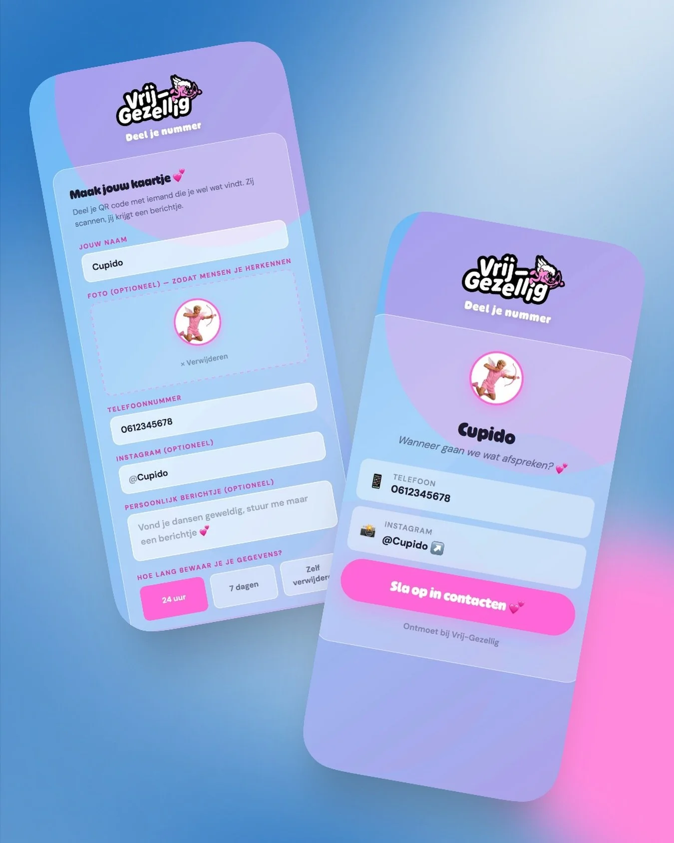 Geen nummers typen. Geen vergeten namen. Gewoon scannen 💕

Nieuw bij Vrij-Gezellig: jouw persoonlijke QR kaartje. Maak hem aan, laat iemand scannen en jouw contact staat direct in hun telefoon.
Probeer het via de link in onze bio 💕