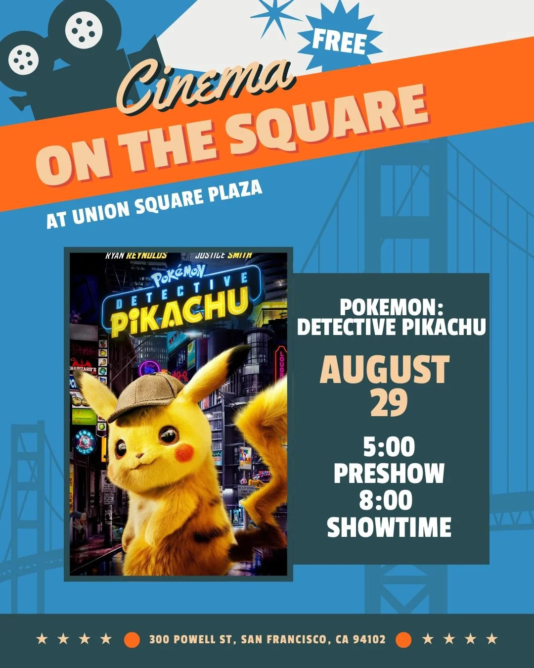 Cinema on the Square: Pokémon Detective Pikachu