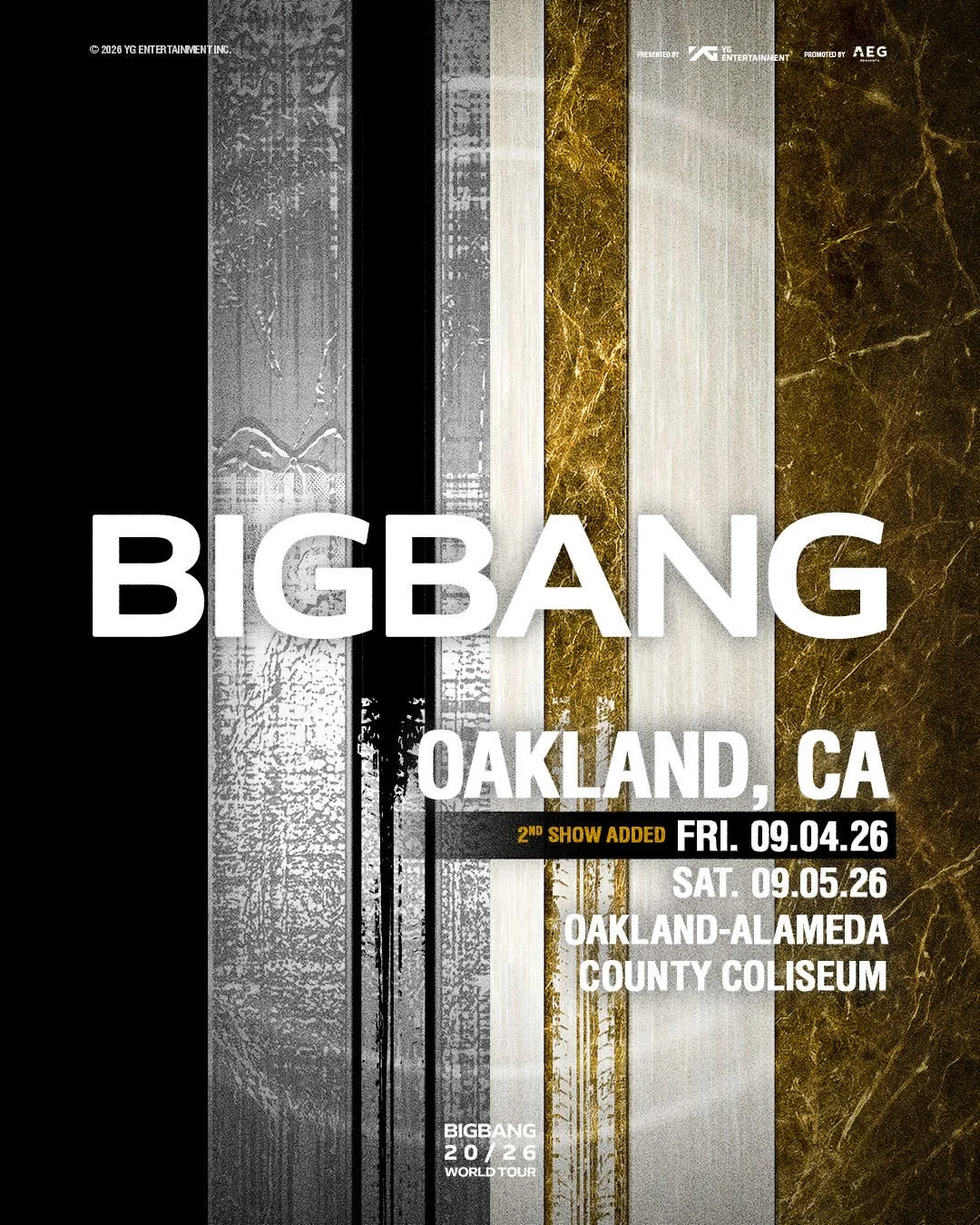 AEG Presents: BIGBANG 2026 WORLD TOUR - 2nd Show Added BIGBANG