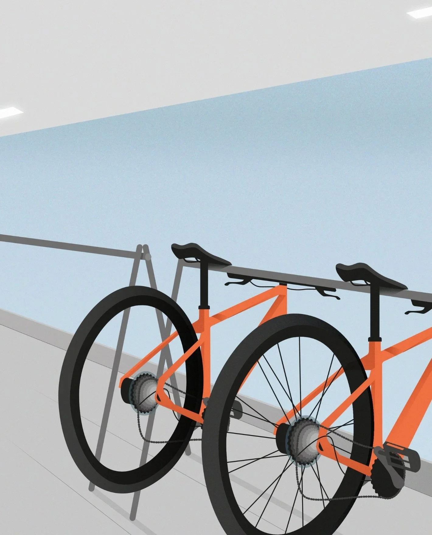 Deposito sci e bike room privato per custodire l'attrezzatura sportiva nel complesso residenziale a San Bernardino.